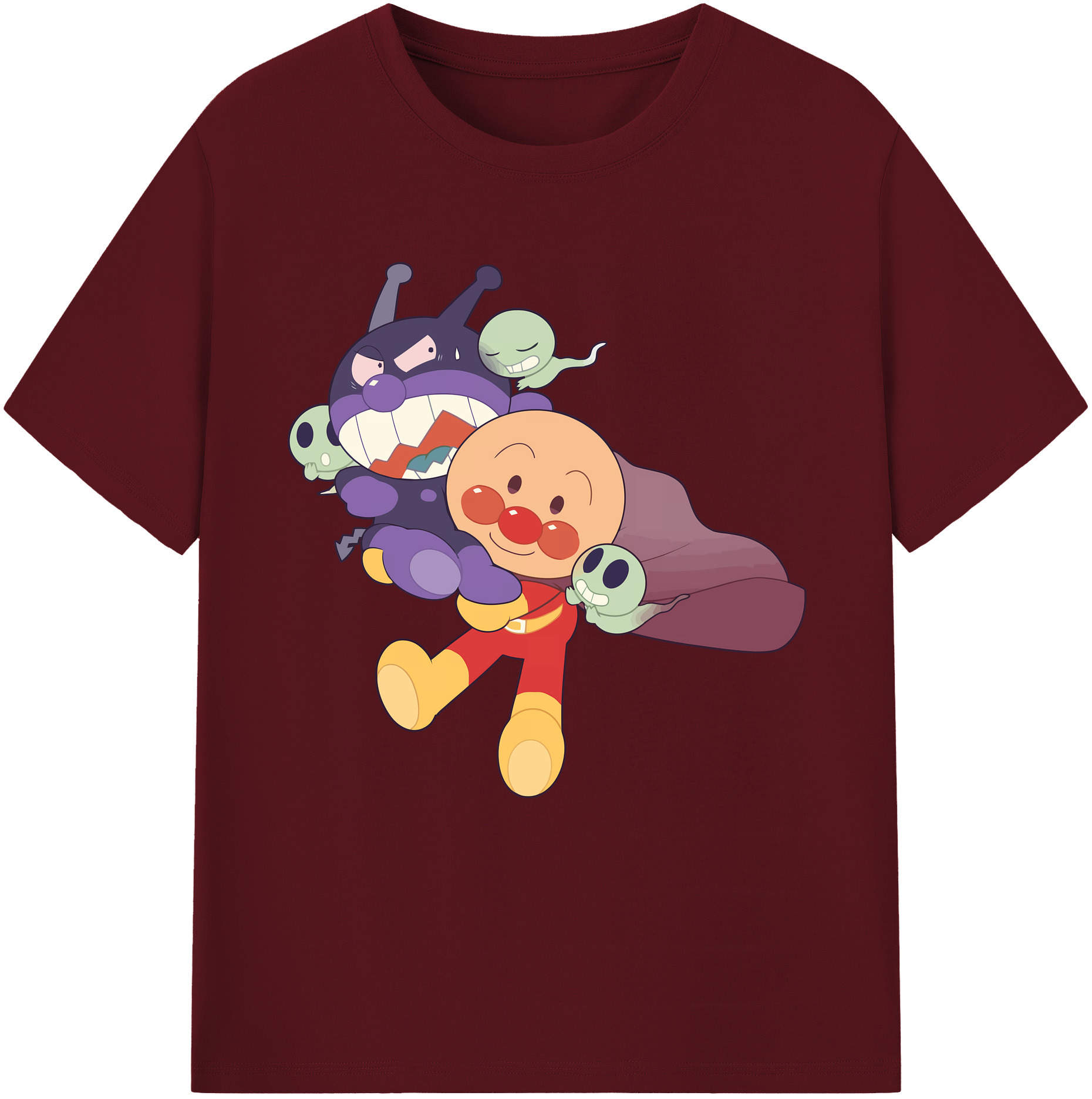 （画像用） アンパンマン Anpanman 綿100％半袖Tシャツ（フロントプリント）